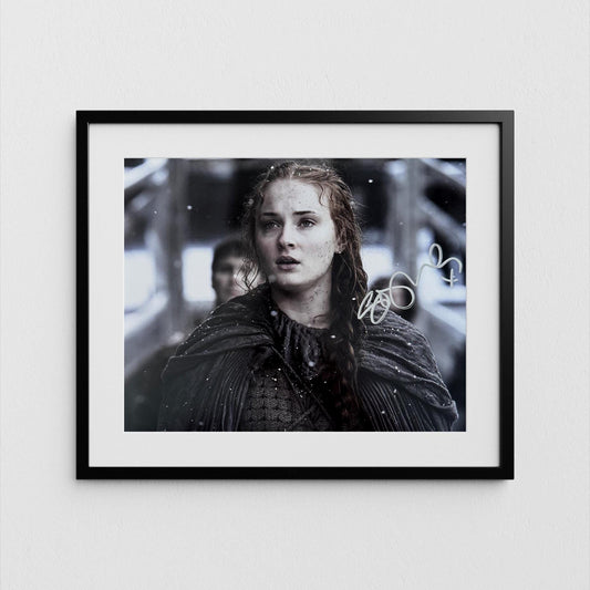 Sophie Turner Autograph Game of Thrones Signed Poster Sansa Stark Authentic Signature with COA