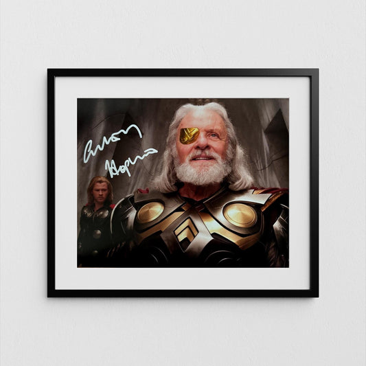 Anthony Hopkins Autograph Signed Thor Poster Authentic Odin Signature with COA