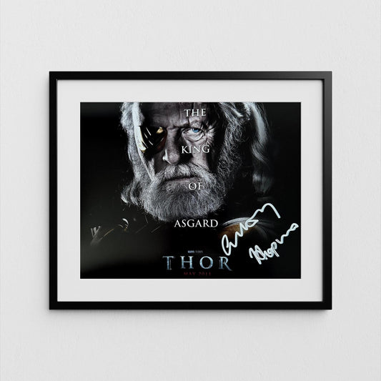 Anthony Hopkins Autograph Signed Thor Poster Authentic Odin Signature with COA