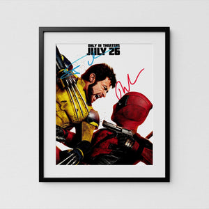 Hugh Jackman + Ryan Reynolds Autograph Deadpool Signed Poster Authentic Wolverine Signature with COA