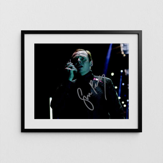 Simon Pegg Autograph Star Trek Signed Poster Authentic Scotty Signature with COA