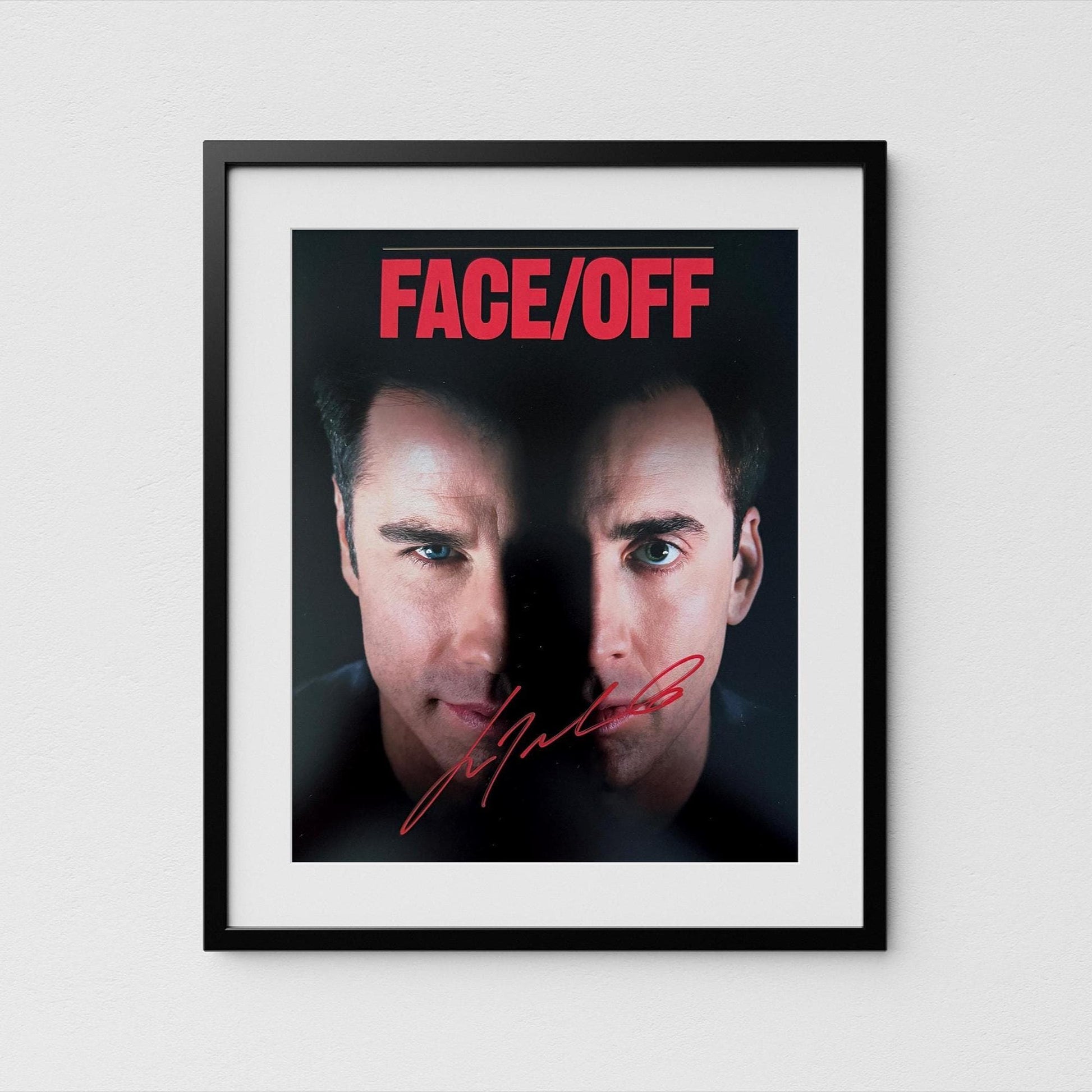 John Travolta Autograph Face Off Signed Poster Authentic Signature with COA