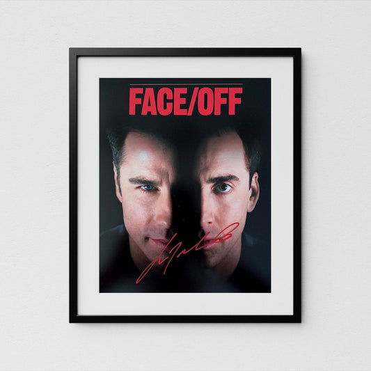 John Travolta Autograph Face Off Signed Poster Authentic Signature with COA
