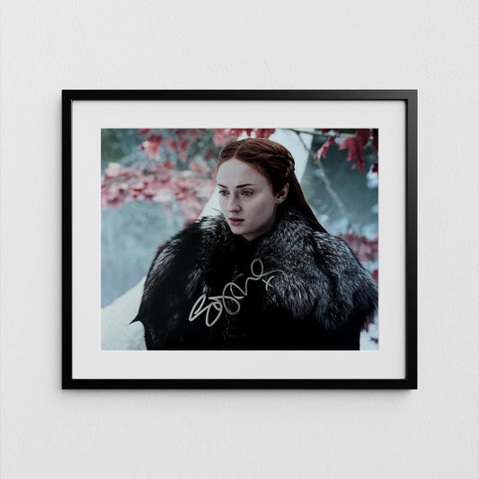 Sophie Turner Autograph Game of Thrones Signed Poster Sansa Stark Authentic Signature with COA