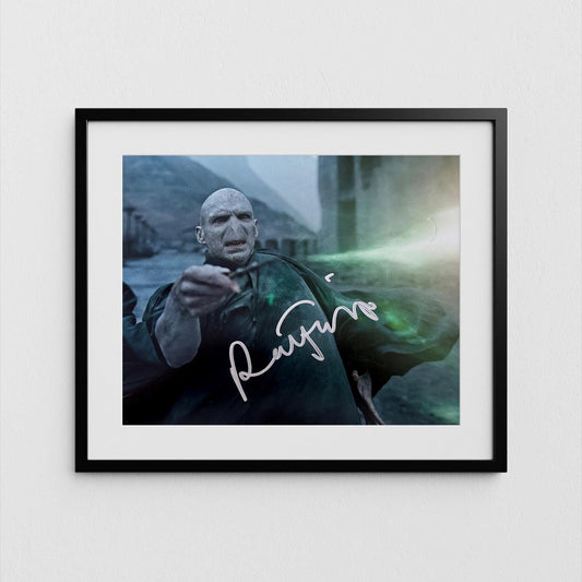 Ralph Fiennes Autograph Harry Potter Signed Poster Authentic Voldemort Signature with COA