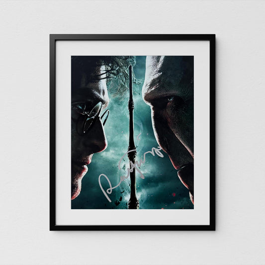 Ralph Fiennes Autograph Harry Potter Signed Poster Authentic Voldemort Signature with COA