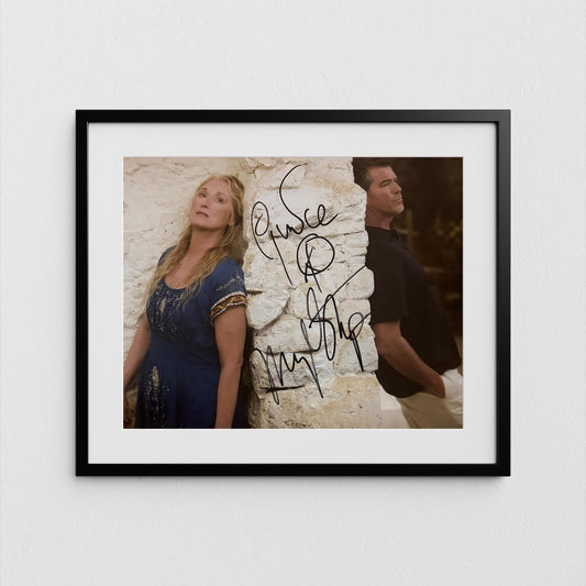 Meryl Streep + Pierce Brosnan Autograph Mamma Mia Signed Poster Authentic Signature with COA