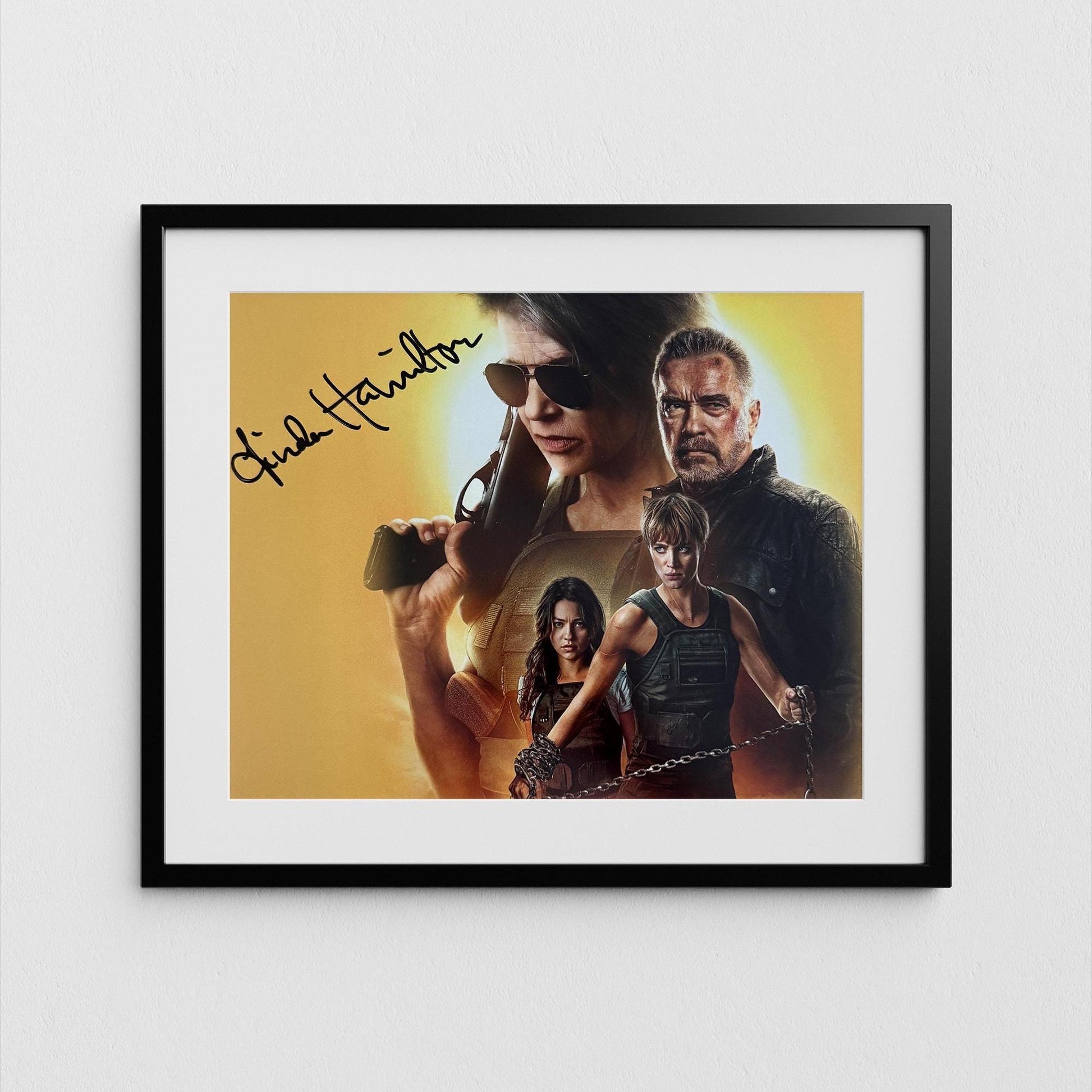 Linda Hamilton Autograph Terminator Signed Poster Sarah Connor Authentic Signature with COA
