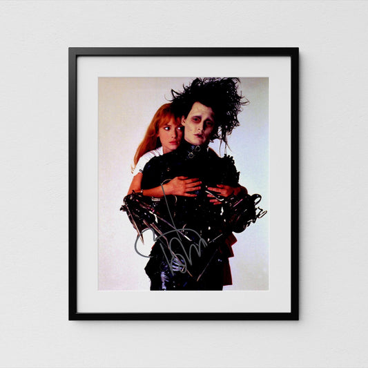 Johnny Depp Autograph Edward Scissorhands Signed Poster Authentic Signature with COA