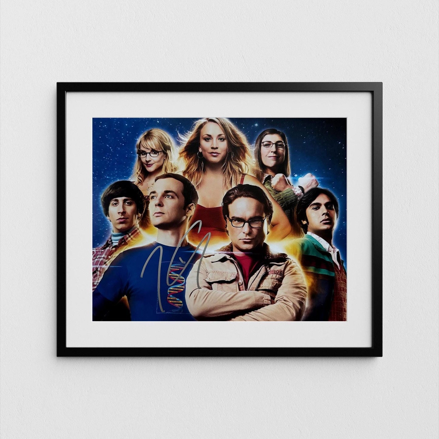 Leonard Hofstadter Autograph Big Bang Theory Signed Poster Authentic Johnny Galecki Signature with COA