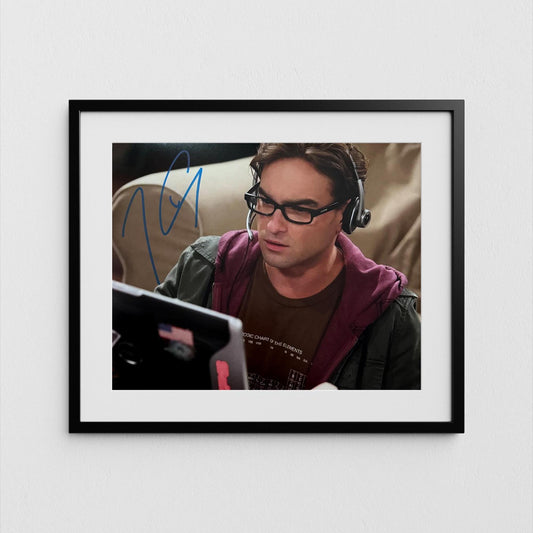 Leonard Hofstadter Autograph Big Bang Theory Signed Poster Authentic Johnny Galecki Signature with COA
