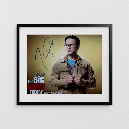 Leonard Hofstadter Autograph Big Bang Theory Signed Poster Authentic Johnny Galecki Signature with COA