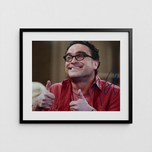 Leonard Hofstadter Autograph Big Bang Theory Signed Poster Authentic Johnny Galecki Signature with COA