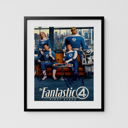 Joseph Quinn and Vanessa Kirby Autograph Fanastic Four Signed Poster Authentic Signature with COA