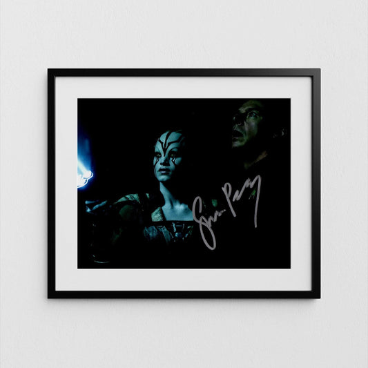 Simon Pegg Autograph Star Trek Signed Poster Authentic Scotty Signature with COA
