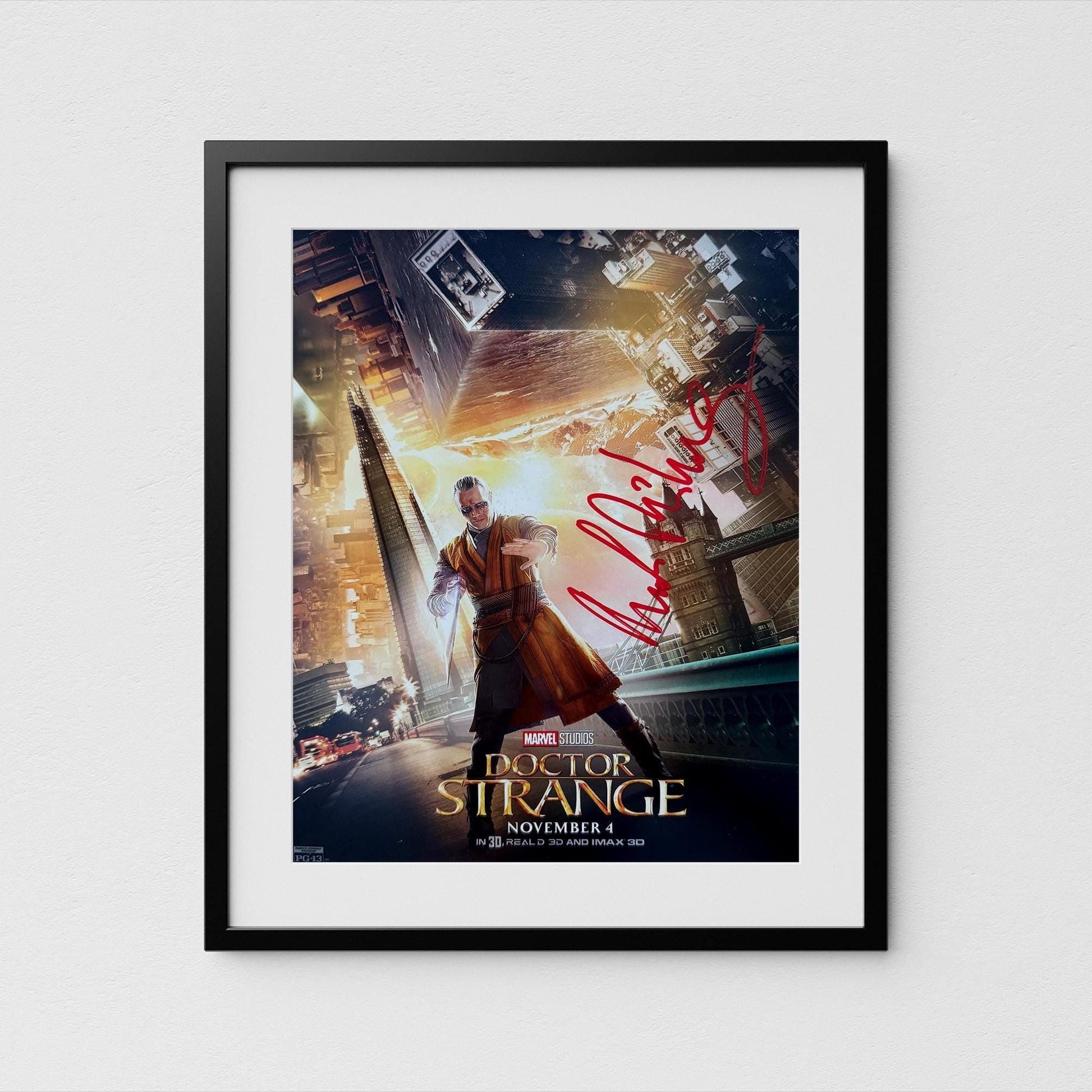 Mads Mikkelsen Autograph Doctor Strange Signed Poster Authentic Signature with COA