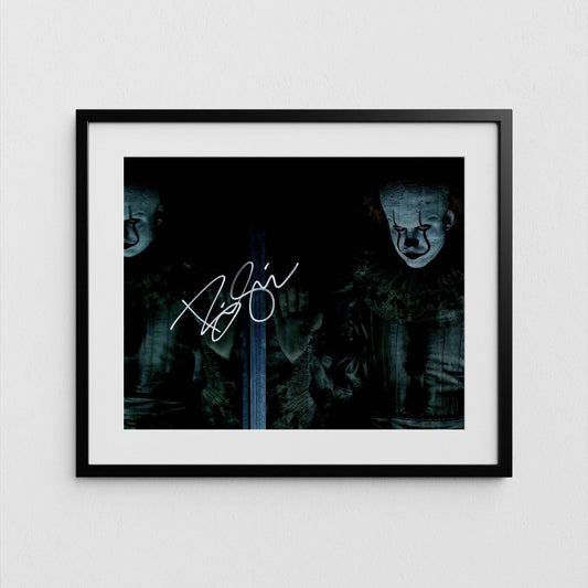 Bill Skarsgard Autograph IT Signed Poster Authentic Pennywise Signature with COA