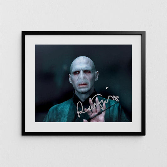 Ralph Fiennes Autograph Harry Potter Signed Poster Authentic Voldemort Signature with COA