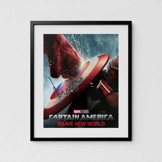 Harrison Ford Autograph Captain America Signed Poster Authentic Brave New World Signature with COA