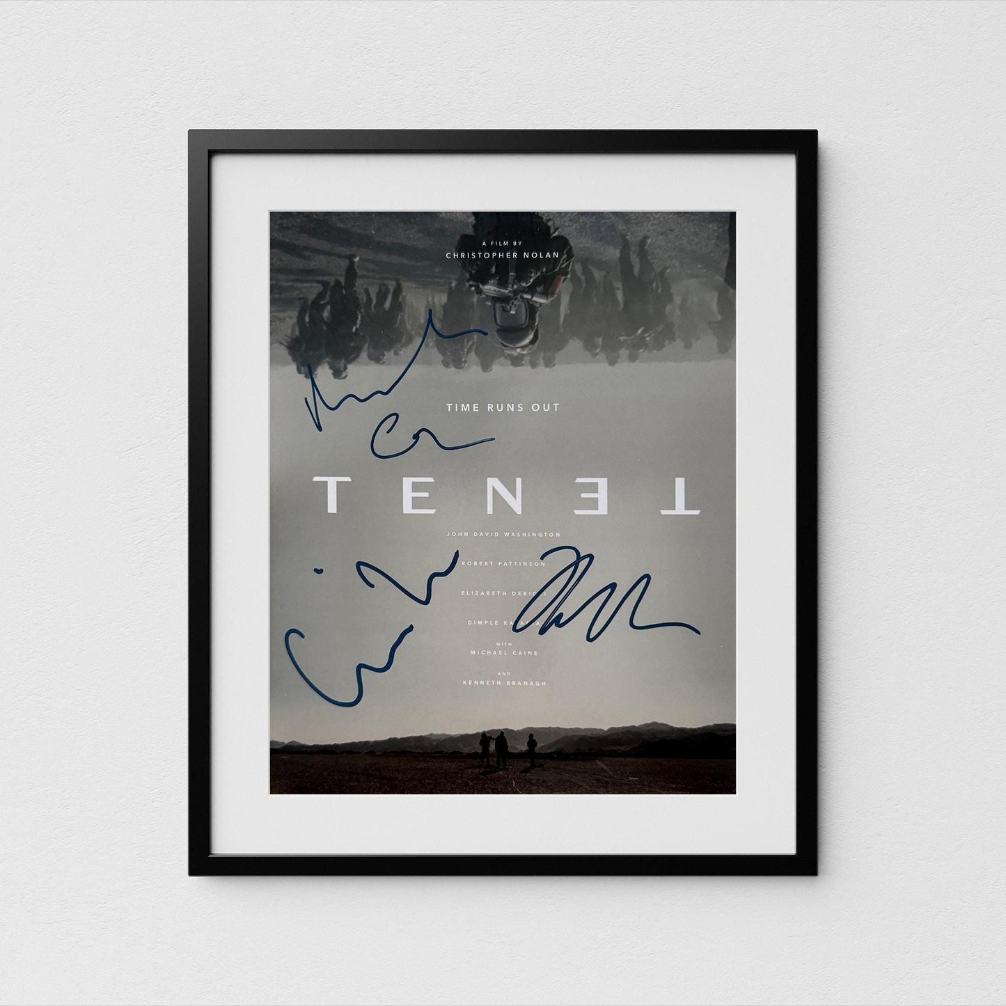 Tenet Cast Autograph Caine Pattinson Signed Poster Authentic Nolan Signature with COA