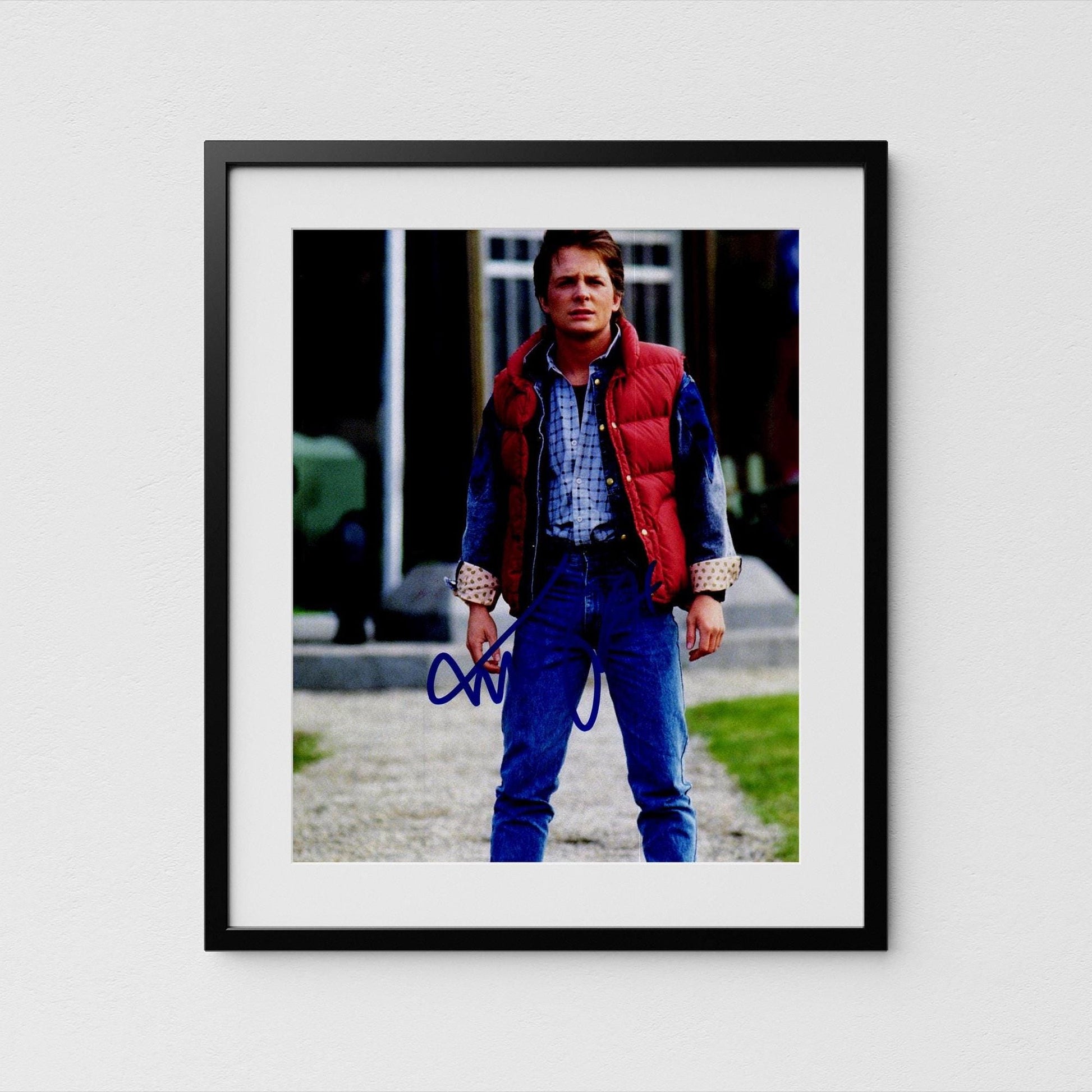 Michael J. Fox Autograph Back to the Future Signed Poster Marty McFly Authentic Signature with COA