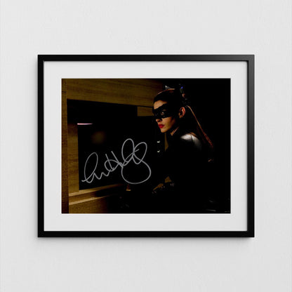 Anne Hathaway Autograph Catwoman Signed Poster Dark Knight Authentic Signature with COA