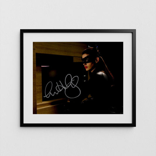 Anne Hathaway Autograph Catwoman Signed Poster Dark Knight Authentic Signature with COA
