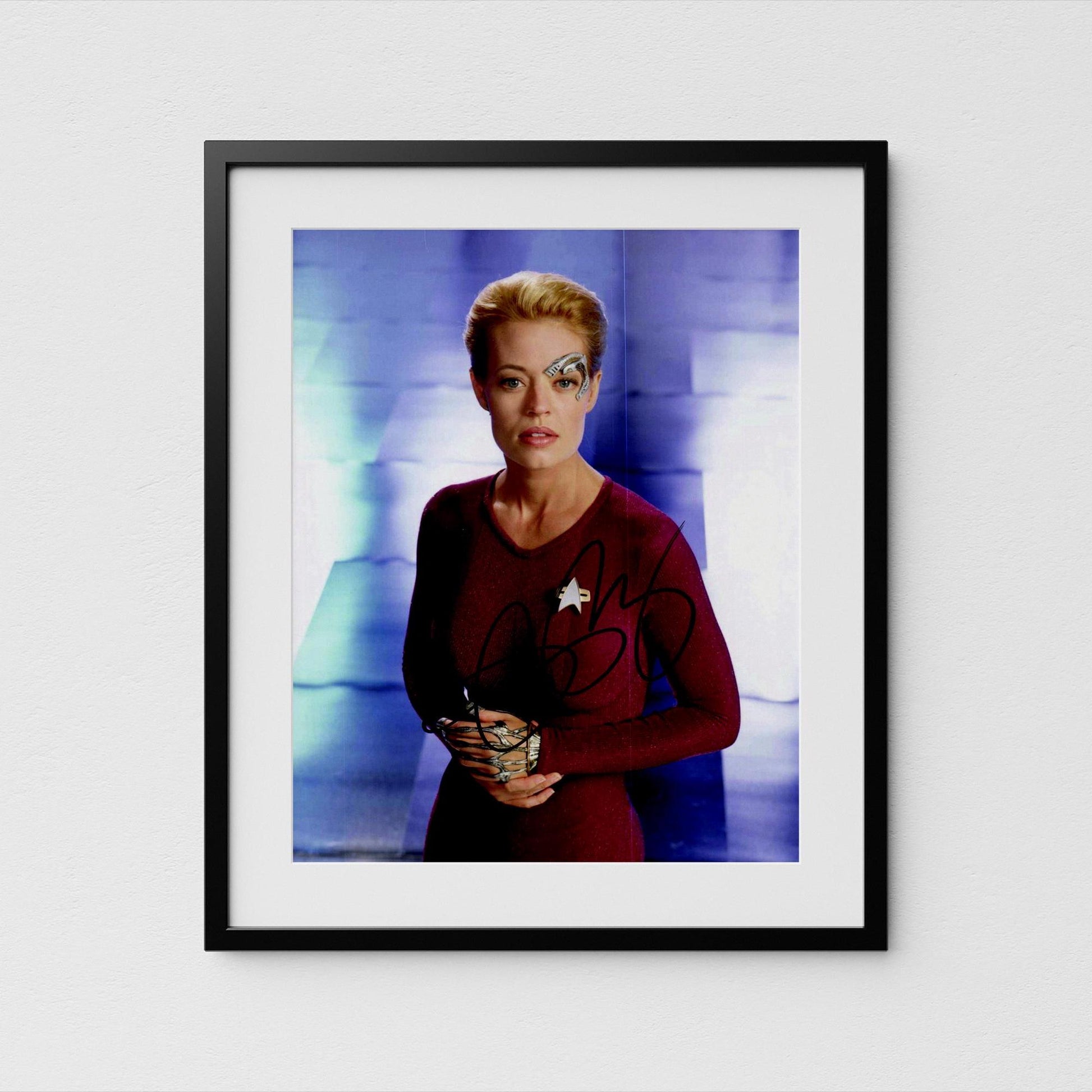 Jeri Ryan Autograph Star Trek Signed Poster Seven of Nine Authentic Signature with COA