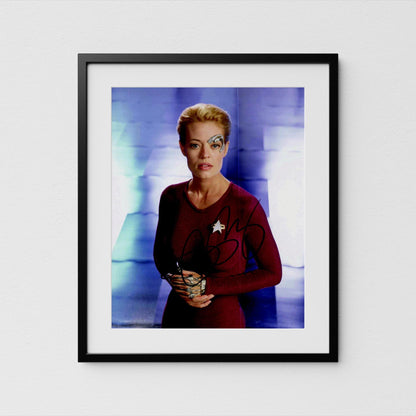 Jeri Ryan Autograph Star Trek Signed Poster Seven of Nine Authentic Signature with COA