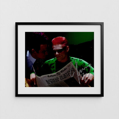 Jim Carrey Autograph Batman Forever Signed 8x10" Poster The Riddler Authentic Signature with COA