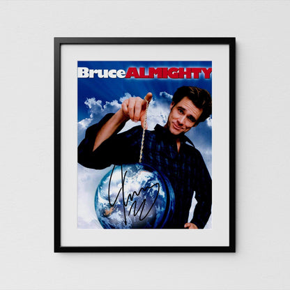 Jim Carrey Autograph Bruce Almighty Signed 8x10" Poster Authentic Signature with COA