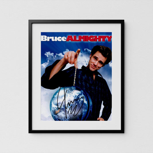 Jim Carrey Autograph Bruce Almighty Signed 8x10&quot; Poster Authentic Signature with COA