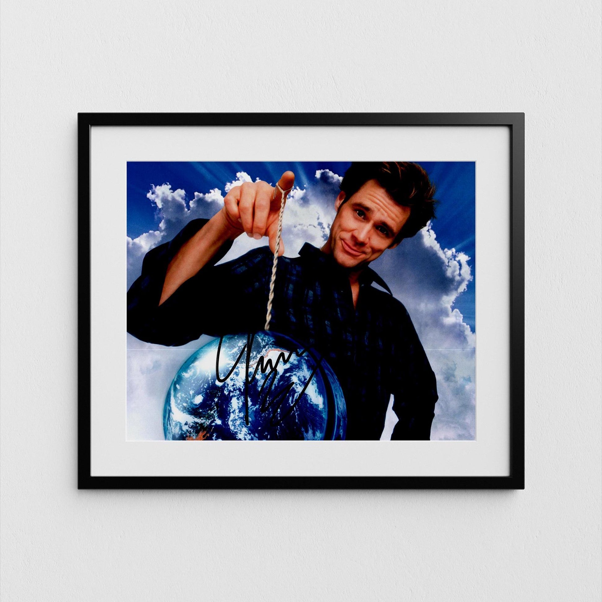 Jim Carrey Autograph Bruce Almighty Signed 8x10" Poster Authentic Signature with COA