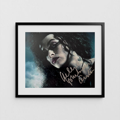 Helena Bonham Carter Autograph Harry Potter Signed 8x10" Poster Bellatrix Authentic Signature with COA