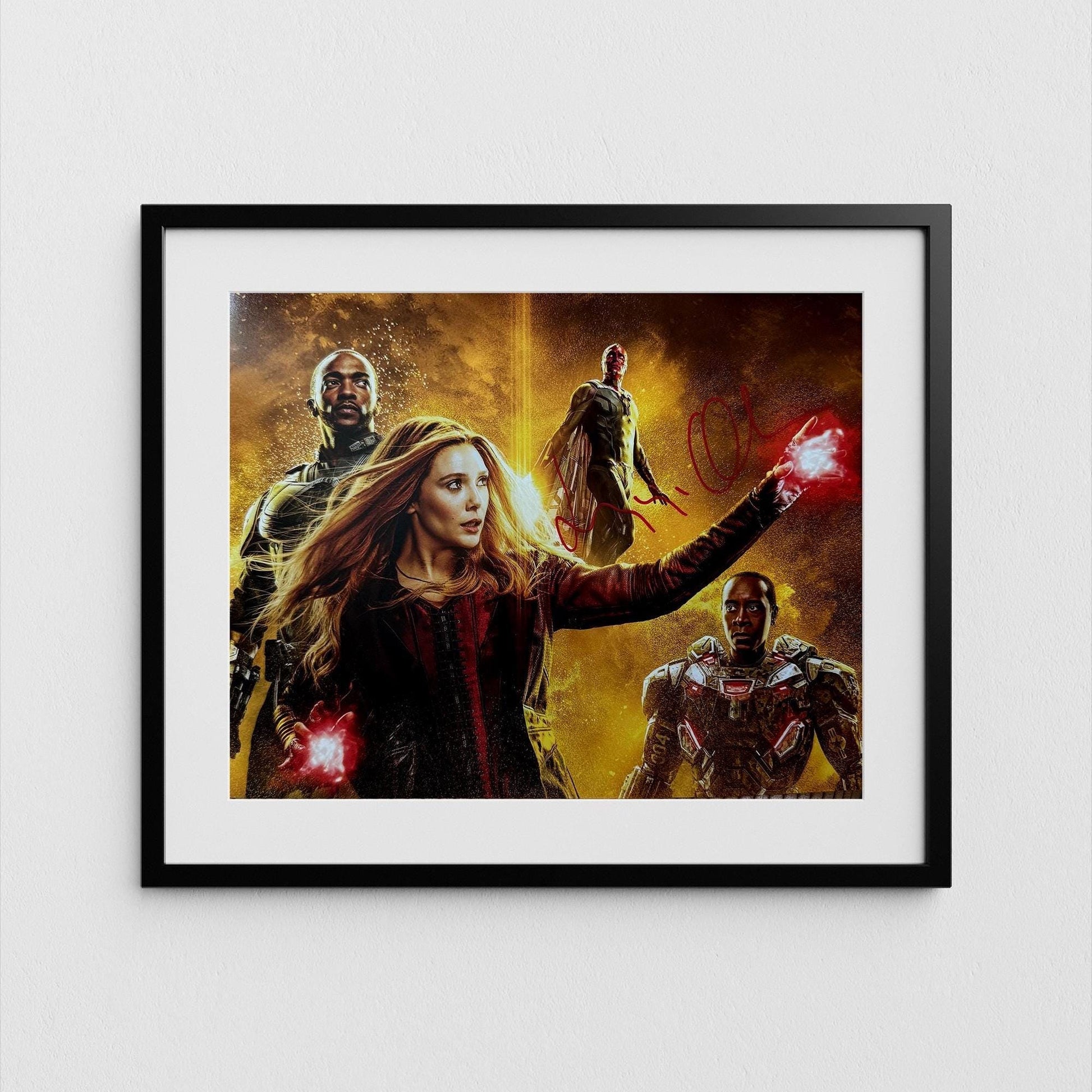 Elizabeth Olsen Autograph Scarlet Witch Signed 8x10&quot; Poster WandaVision Authentic Signature with COA