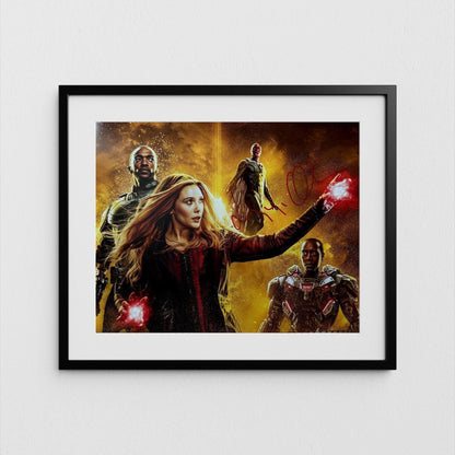 Elizabeth Olsen Autograph Scarlet Witch Signed 8x10&quot; Poster WandaVision Authentic Signature with COA