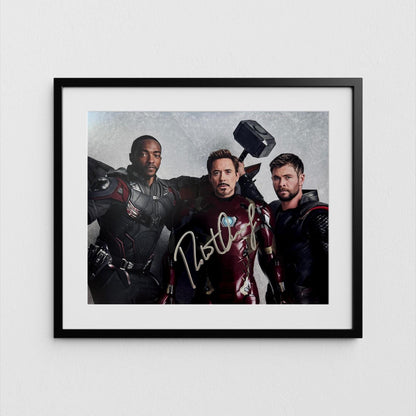 Robert Downey Jr Autograph Iron Man Signed 8x10" Poster Tony Stark Authentic Signature with COA