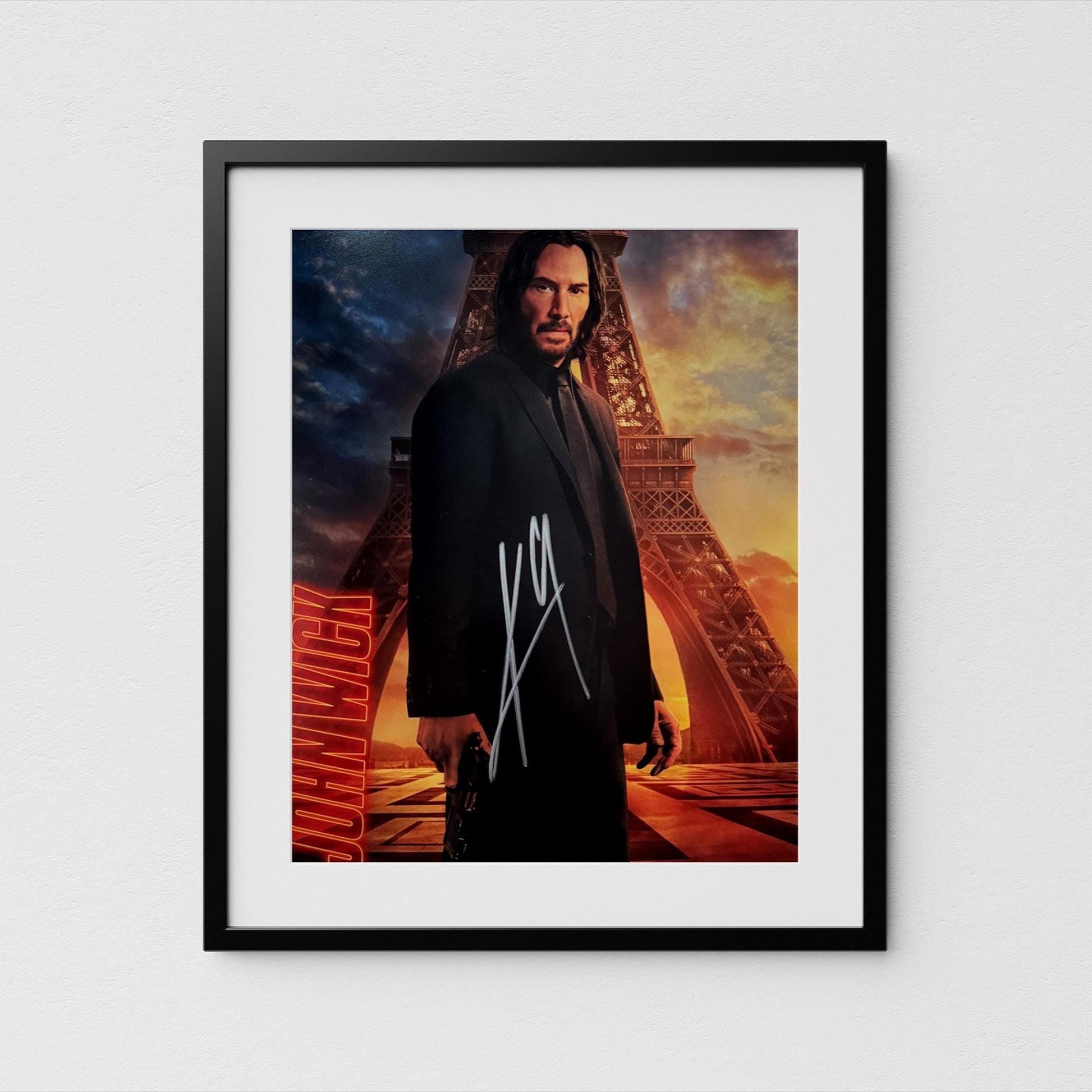 Keanu Reeves Autograph John Wick Signed 8x10" Poster Authentic Signature with COA
