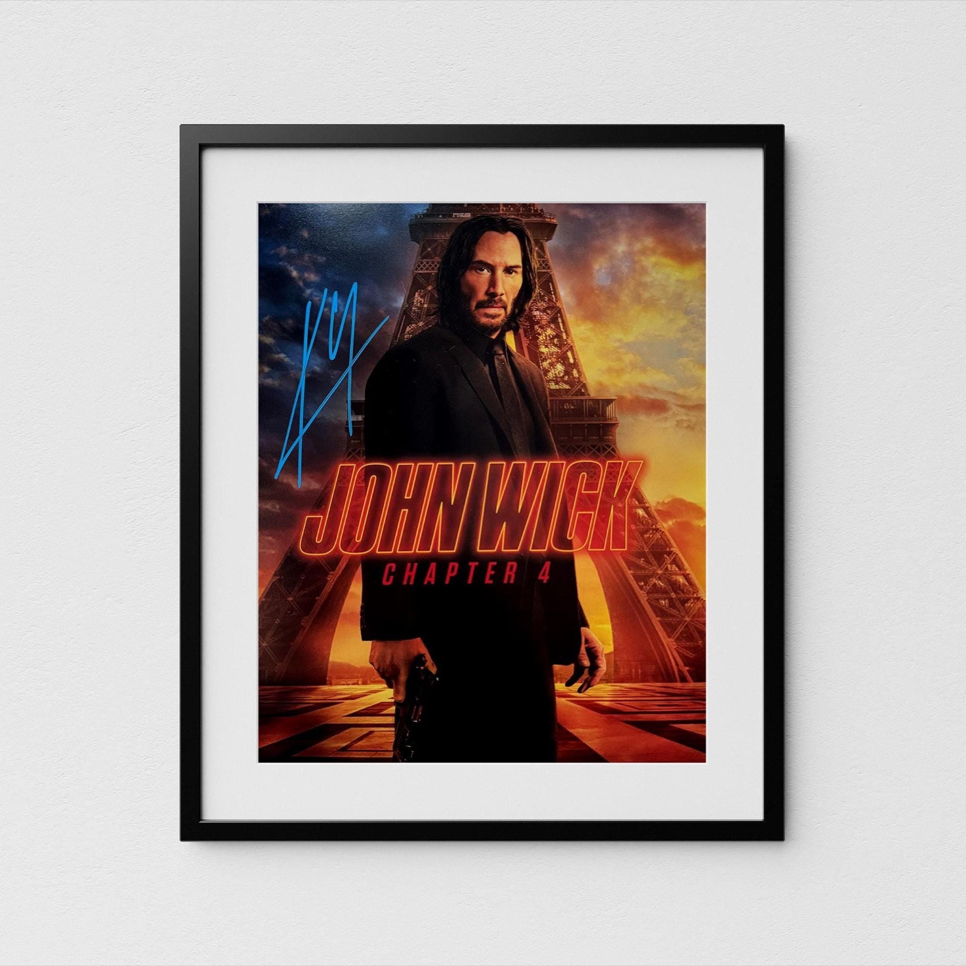Keanu Reeves Autograph Matrix Signed 8x10" Poster Neo Authentic Signature with COA
