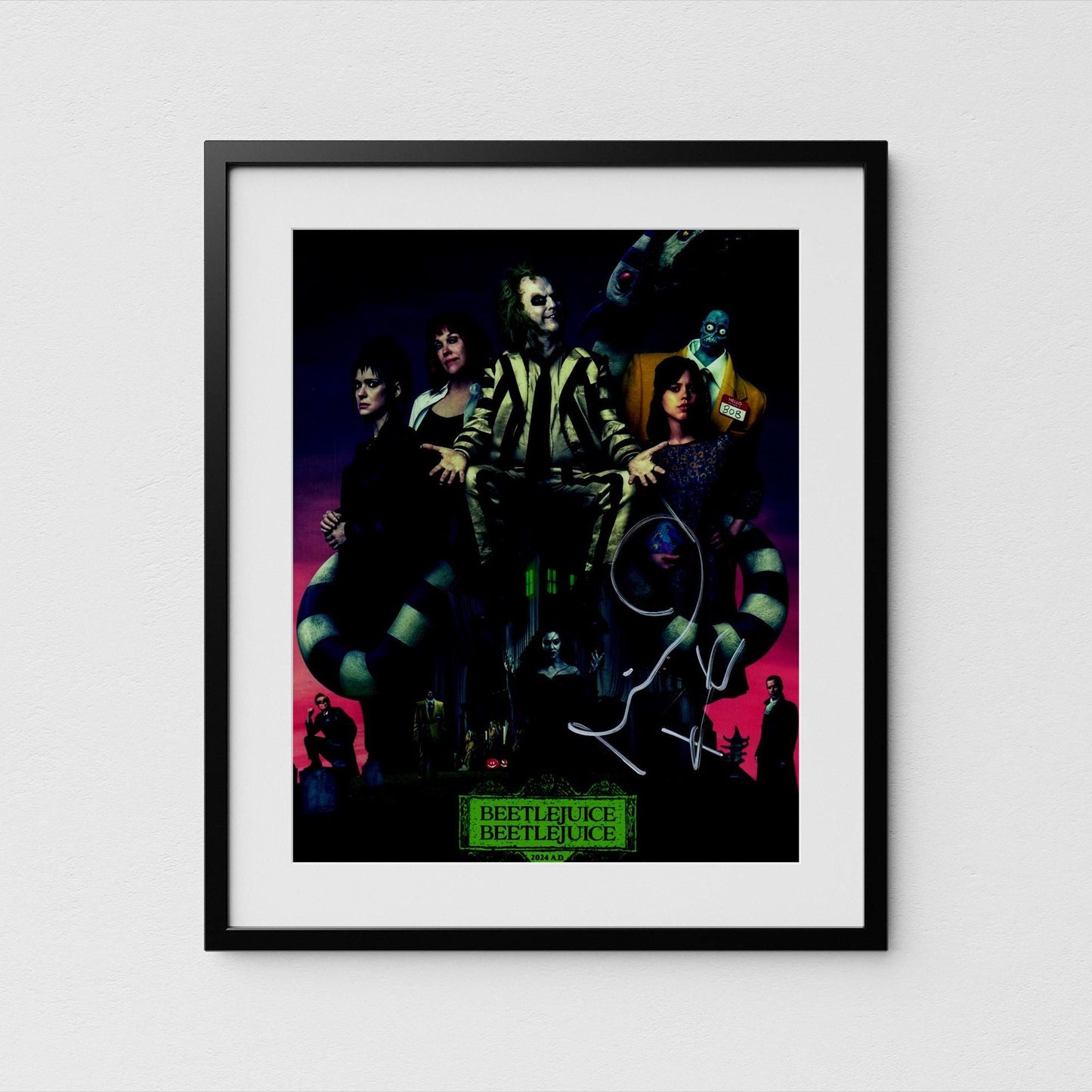 Beetlejuice Autograph Michael Keaton Signed Poster Authentic Signature with COA