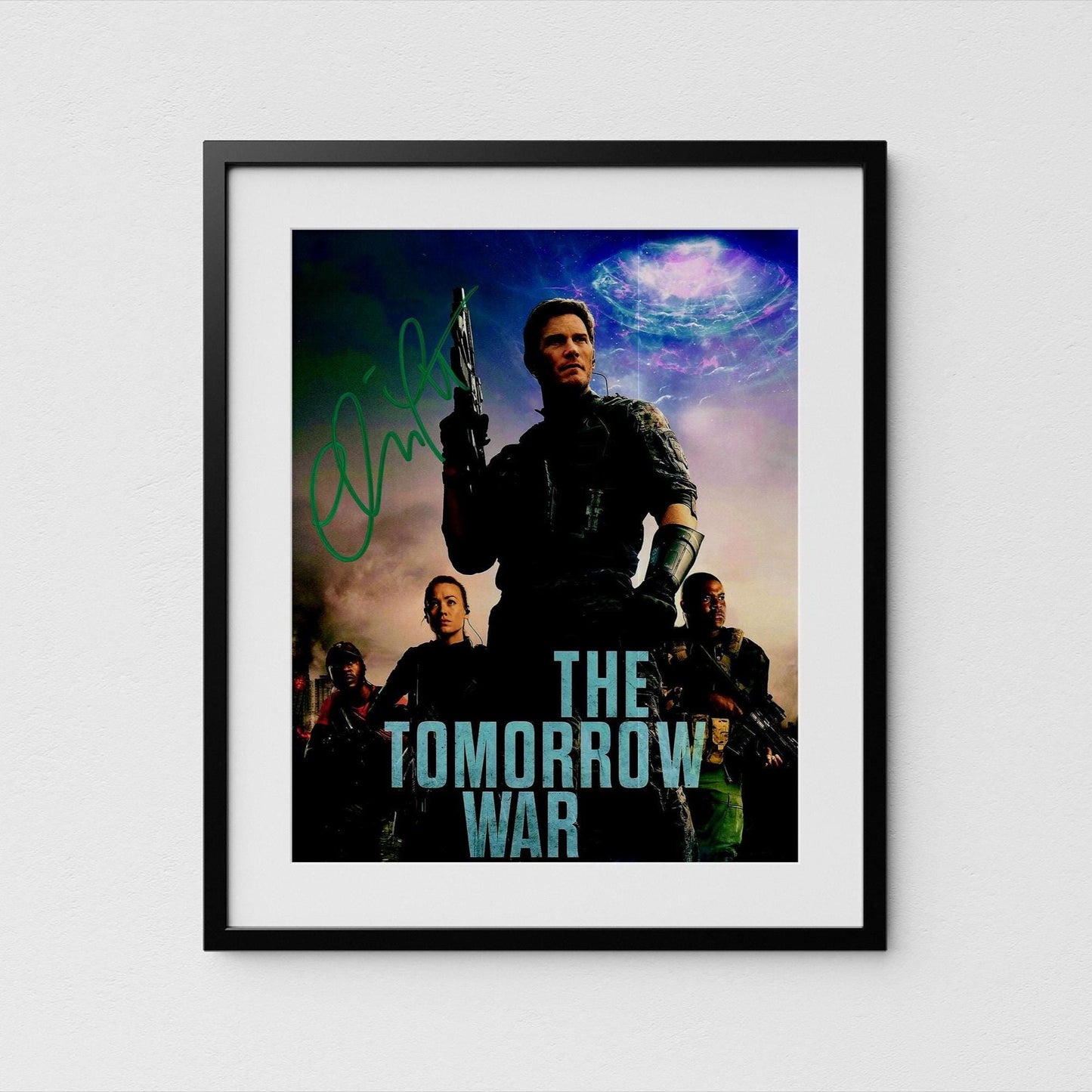 Chris Pratt Autograph The Tomorrow War Signed 8x10&quot; Poster Authentic Signature with COA