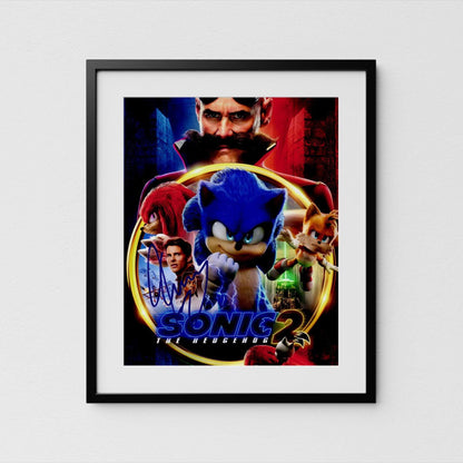 Jim Carrey Autograph Sonic Signed 8x10&quot; Poster Authentic Signature with COA