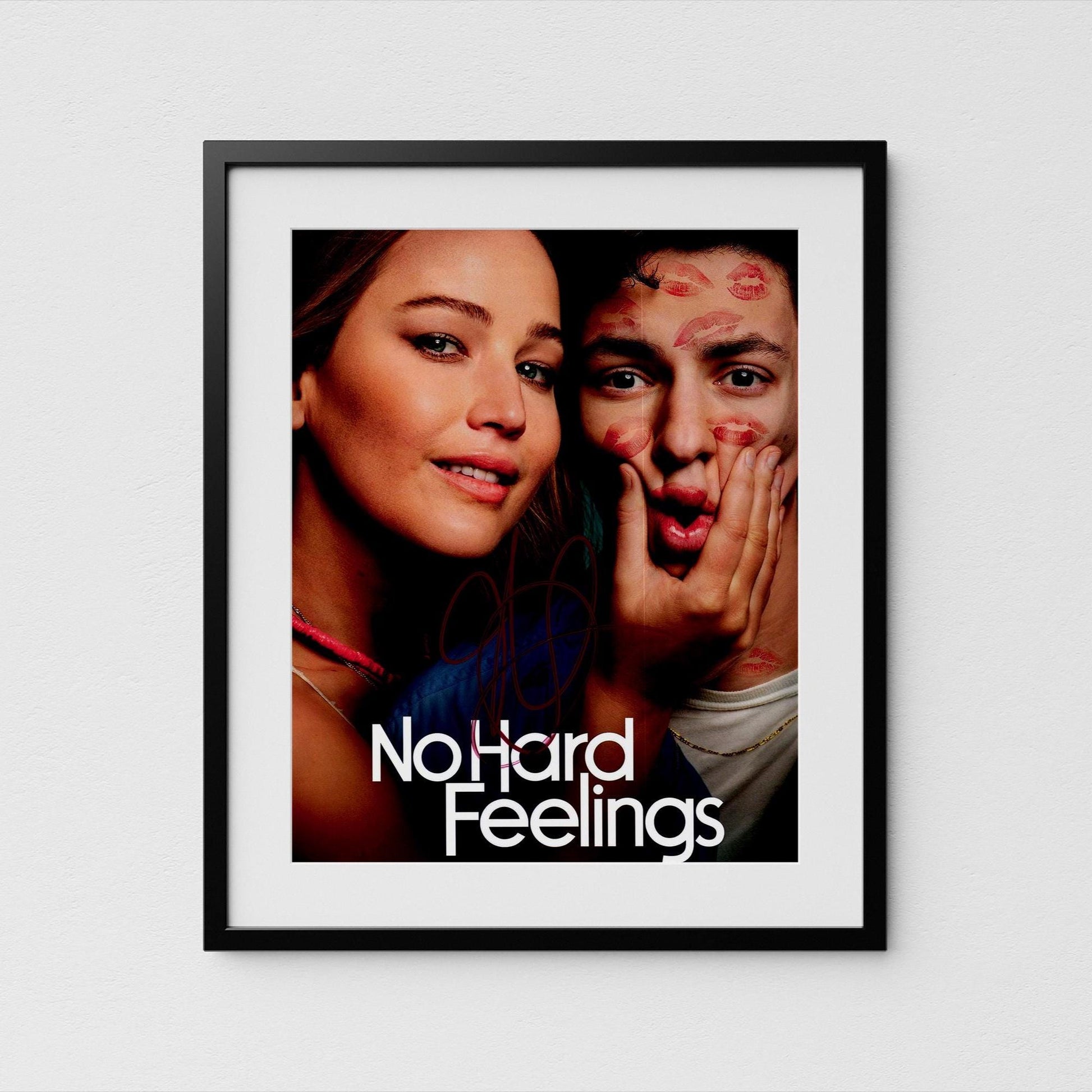 Jennifer Lawrence Autograph No Hard Feelings Signed 8x10" Poster Authentic Signature with COA