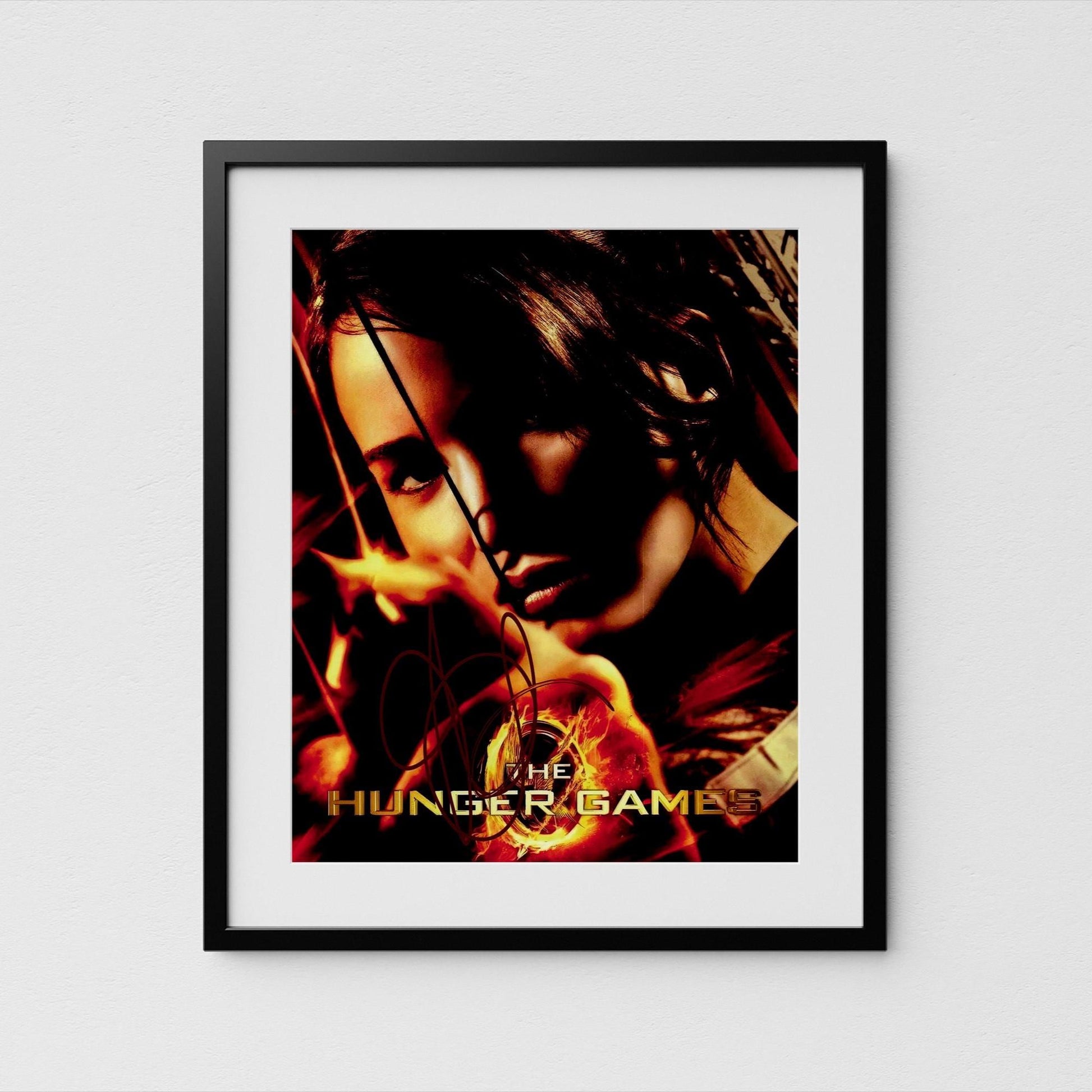 Jennifer Lawrence Autograph Hunger Games Signed 8x10&quot; Poster Authentic Signature with COA