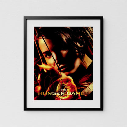 Jennifer Lawrence Autograph Hunger Games Signed 8x10&quot; Poster Authentic Signature with COA
