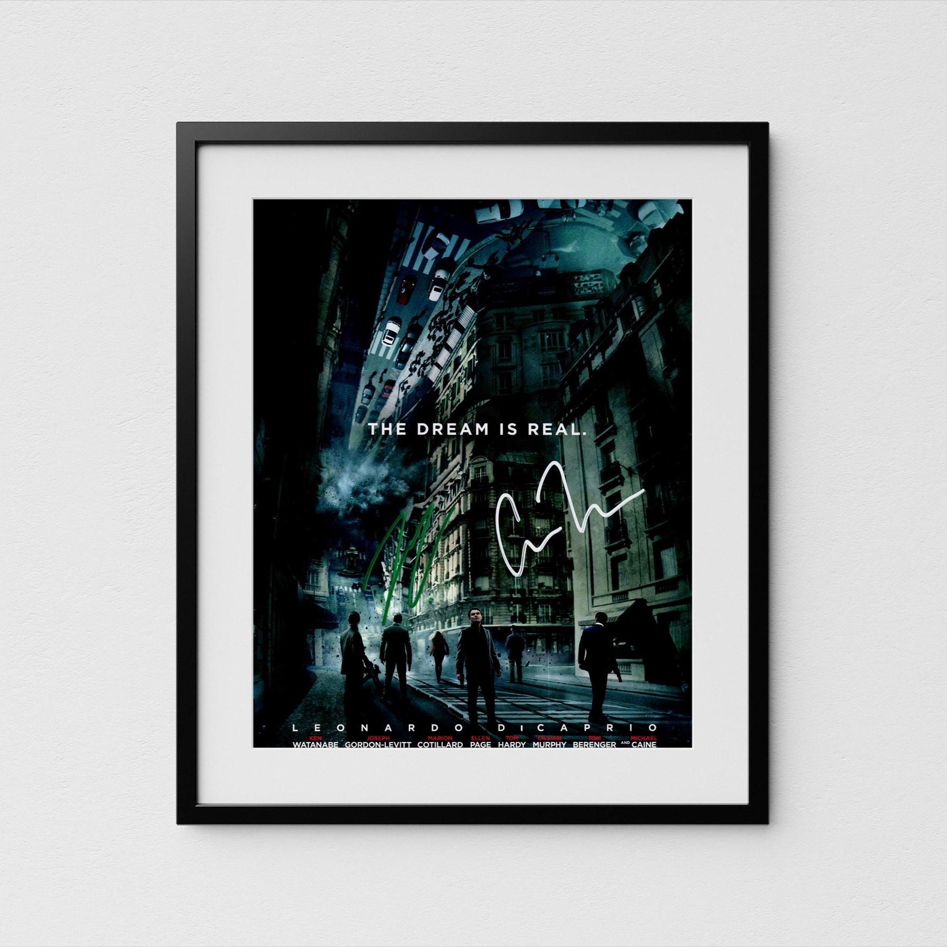 Leonardo DiCaprio + Christopher Nolan Autograph Inception Signed 8x10&quot; Poster Authentic Signature with COA