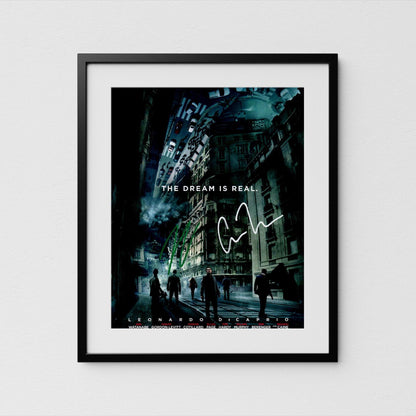 Leonardo DiCaprio + Christopher Nolan Autograph Inception Signed 8x10&quot; Poster Authentic Signature with COA