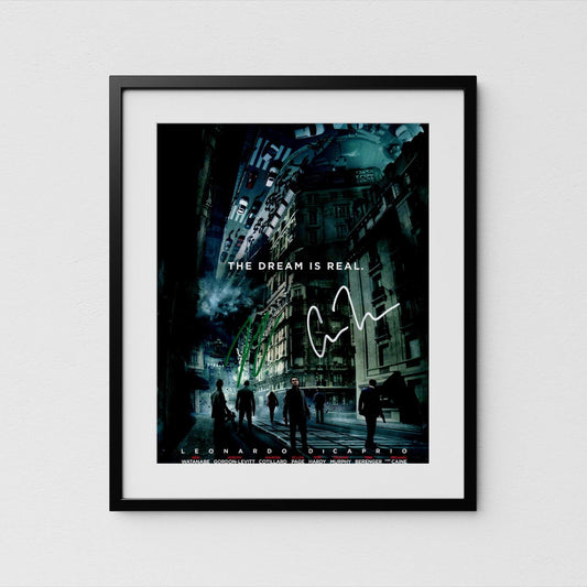Leonardo DiCaprio + Christopher Nolan Autograph Inception Signed 8x10&quot; Poster Authentic Signature with COA