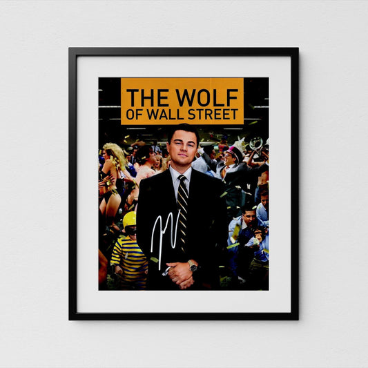 Leonardo DiCaprio Autograph The Wolf of Wall Street Signed 8x10&quot; Poster Authentic Signature with COA