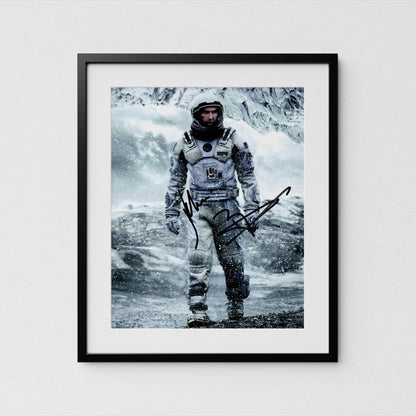 Matthew McConaughey Autograph Interstellar Signed 8x10&quot; Poster Authentic Signature with COA